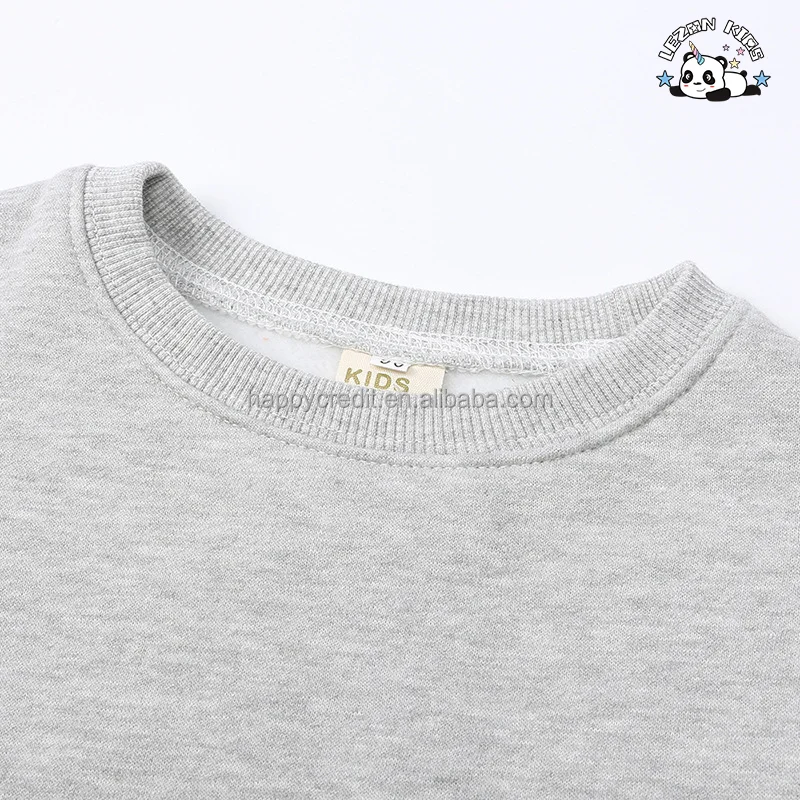 LEZONKIDS - Atacado Casual Luxo Personalizar logotipo Fleece Sweatsuit Shorts Conjunto de Roupas para Crianças Meninos e Meninas